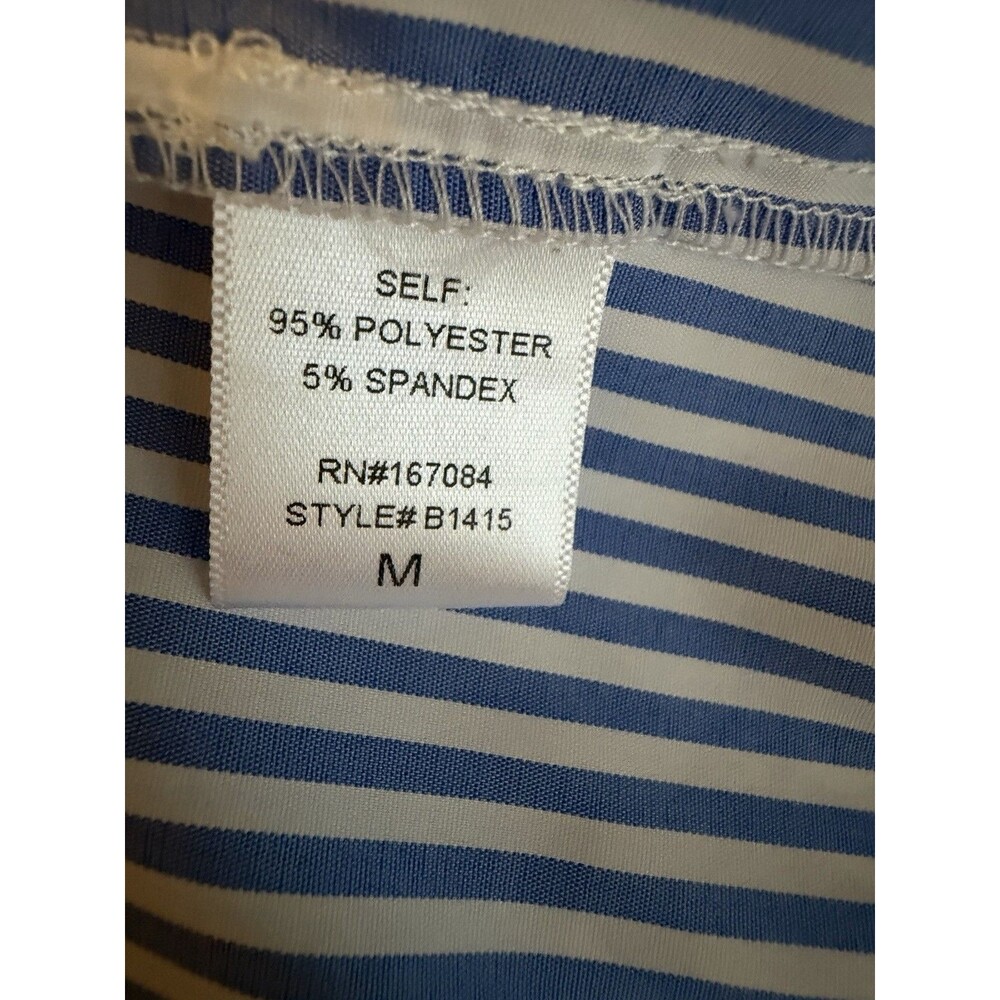Tuckernuck Teagan Popover Blouse in White And Blue Striped. Size M. - Picture 8 of 10
